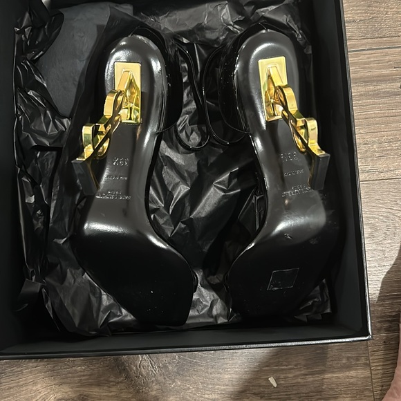 Like New YSL Black and Gold Heels - Picture 2 of 4